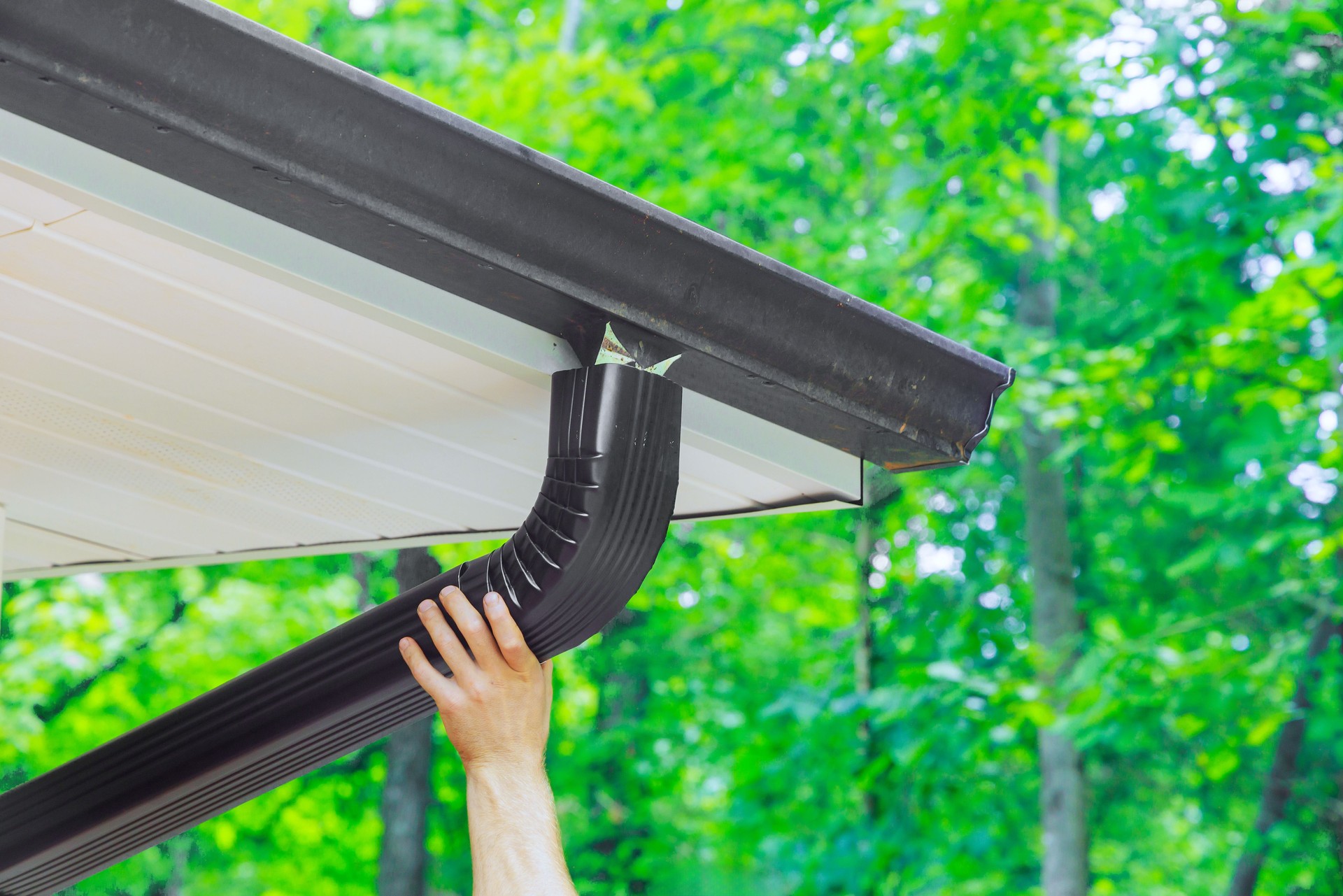 It is being assembled by handyman in conjunction with installation of a gutter channel that will be attached to roof